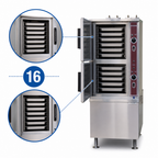 Thumbnail image #4 for Southbend (Middleby) Southbend Steam GSX-16HE-SB Gas Convection Steamer, 2 Compartments, 16-Pan Capacity, 36-Inch Cabinet Base