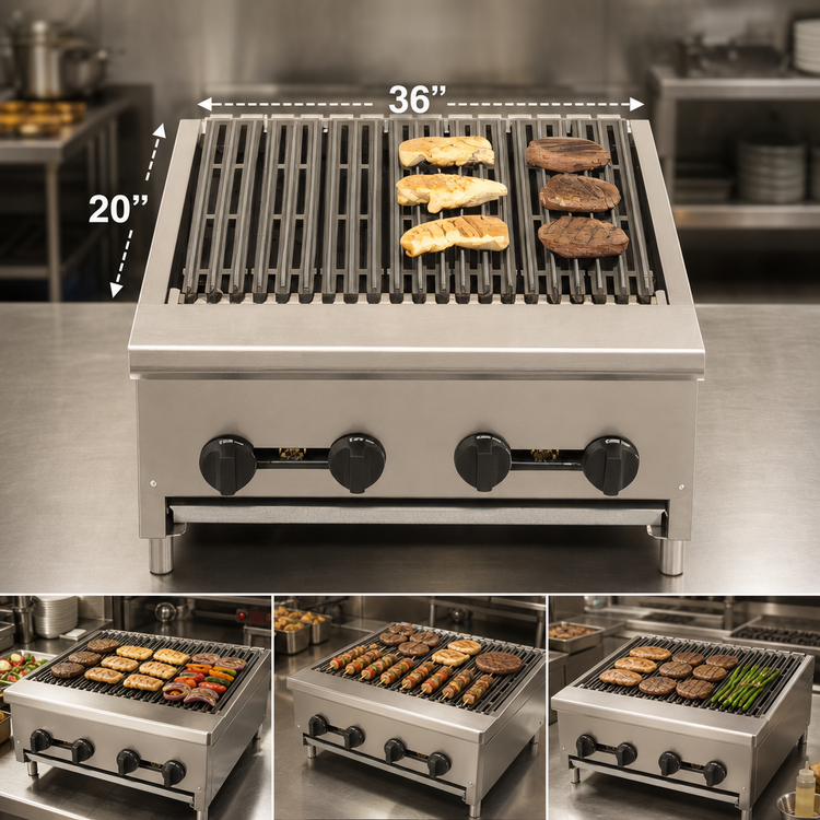 Product image #4 for Comstock-Castle Castle Series Countertop Gas Char-Broiler with 36 x 20 Inch Cooking Area