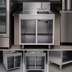 Thumbnail image #4 for Glastender Underbar Wet Waste Sink Cabinet Base with Open Front, Left Drainboard, Right Bowl