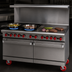 Thumbnail image #4 for American Range 60-Inch Gas Restaurant Range with 48-Inch Griddle, 2 Open Burners, Convection Oven, and Storage Base