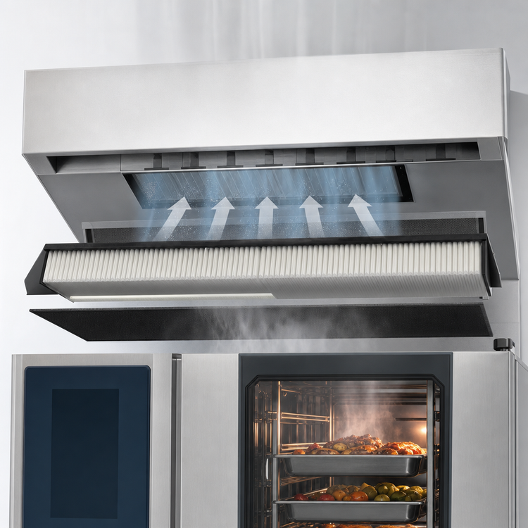 Product image #4 for RATIONAL UltraVent Plus Type II Ventless Recirculating Condensation Hood with HEPA H13 Smoke Capture for Combi-Duo 6- and 10-Half Size Electric Units