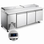 Thumbnail image #4 for Hurakan by Equip.me 92-Inch 3-Door Pizza Prep Table with Electronic Control