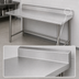 Thumbnail image #4 for Advance Tabco 84-Inch x 24-Inch 16-Gauge 304 Stainless Steel Work Table with 5-Inch Backsplash