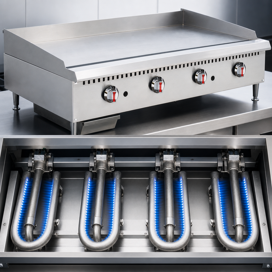 Four 30,000 BTU Burners