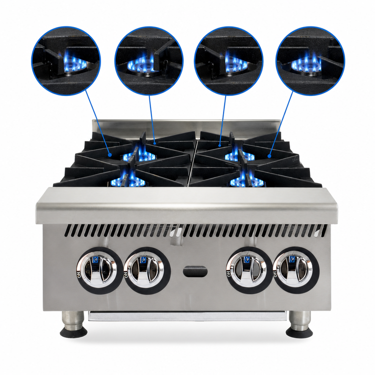 Product image #4 for Ultra-Max 24-Inch 4-Burner Countertop Gas Hot Plate