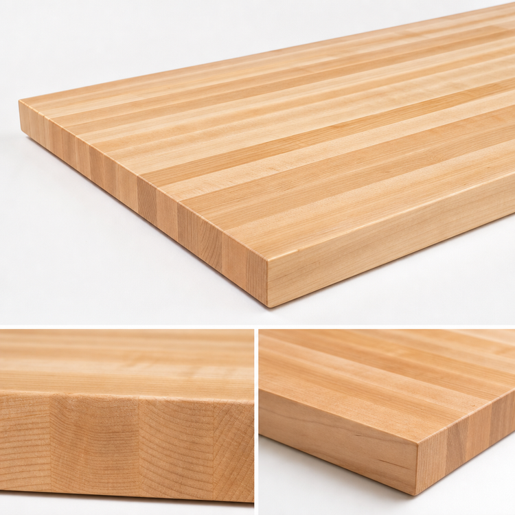 Product image #4 for John Boos Boos Block Kitchen Countertop, 144 x 36 x 1-1/2 Inch, Northern Hard Rock Maple, Edge Grain, Penetrating Oil Finish