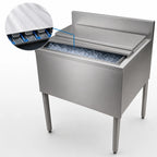 Thumbnail image #5 for BK Resources UB4-21-IBCP30-10 30-Inch Underbar Insulated Ice Bin with 10-Circuit Aluminum Cold Plate, 97 lb Capacity