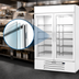 Thumbnail image #4 for Beverage-Air MarketMax IQ 52-Inch White Reach-In 2-Section Glass Door Refrigerated Merchandiser with Electronic Smart Lock