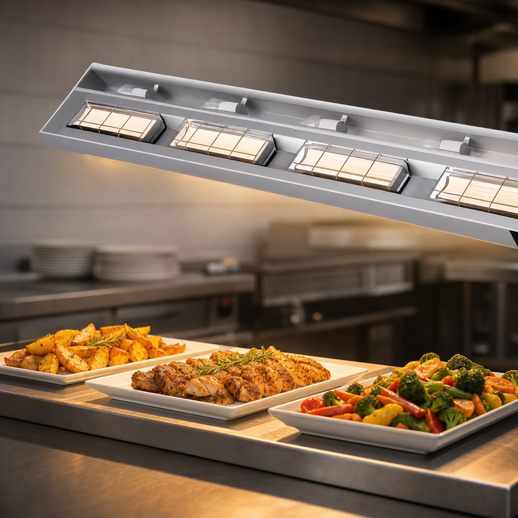 Product image #4 for Hatco Ultra-Glo 48-Inch Lighted Double Ceramic Infrared Strip Heat Lamp Foodwarmer