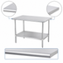 Thumbnail image #4 for Sapphire Manufacturing 84-Inch x 36-Inch Stainless Steel Work Table with Adjustable Undershelf