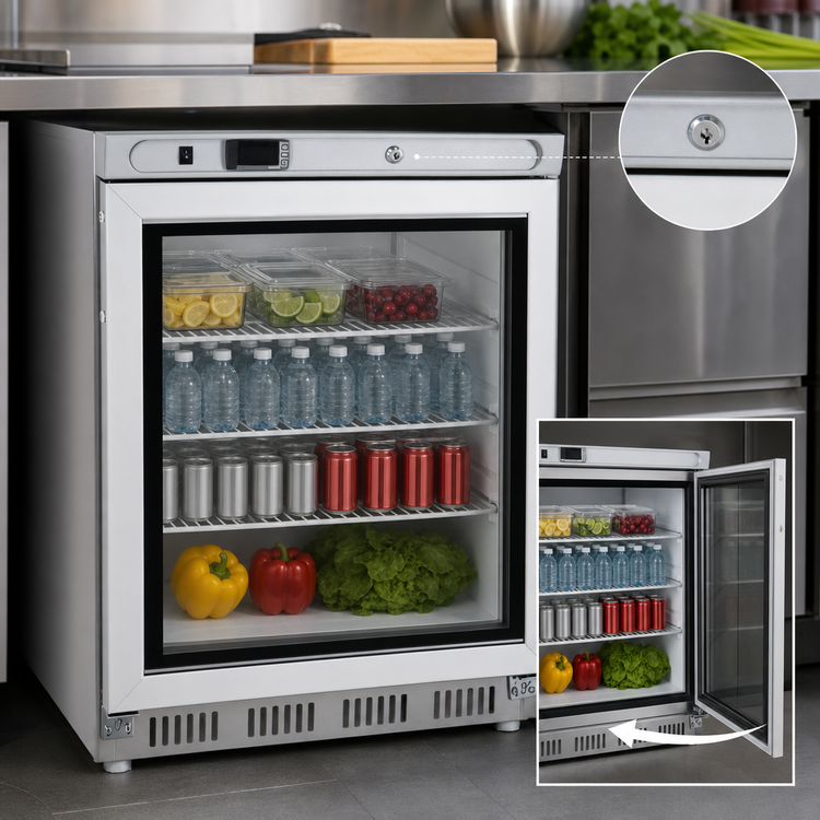Product image #4 for Kelvinator Commercial 24-Inch ADA Height 1-Section Undercounter Refrigerator with Right-Hinged Glass Door, 4.4 Cu. Ft.