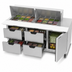 Thumbnail image #5 for Beverage-Air Mega Top Refrigerated Sandwich Prep Table, 72-Inch, 3-Section, 4 Drawers, 1 Door, 24-Pan