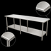 Thumbnail image #4 for Eagle Group Budget Series 144-Inch x 30-Inch 430 Stainless Steel Work Table with Adjustable Undershelf
