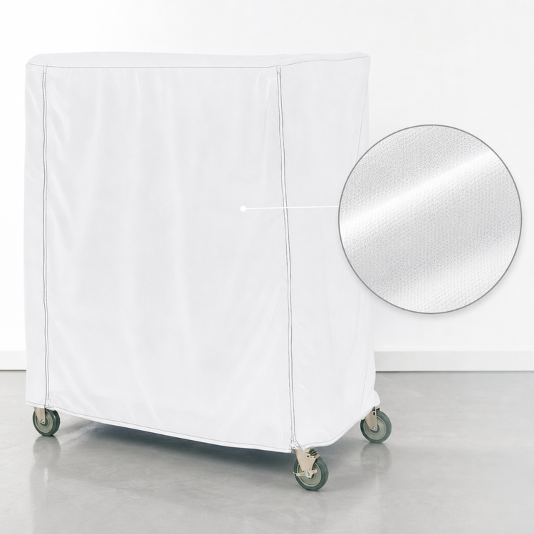 Product image #4 for Metro Queen Mary & Banquet Cart Cover, 48 x 21 x 54 Inches, White Uncoated Knitted Polyester