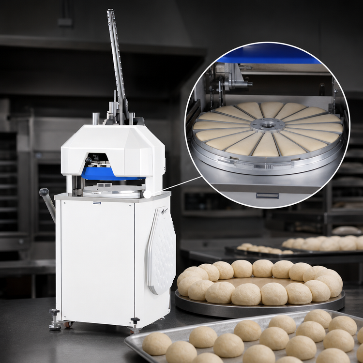 Product image #4 for Doyon Semi-Automatic Wheel-Mounted Dough Divider/Rounder, 4 kg Capacity, 22 Pieces, 120V