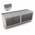 Thumbnail image #4 for John Boos Open Front Cabinet Base Work Table with 16-Gauge Stainless Steel Top and 1-1/2-Inch Rear Riser, 144 x 30 Inches