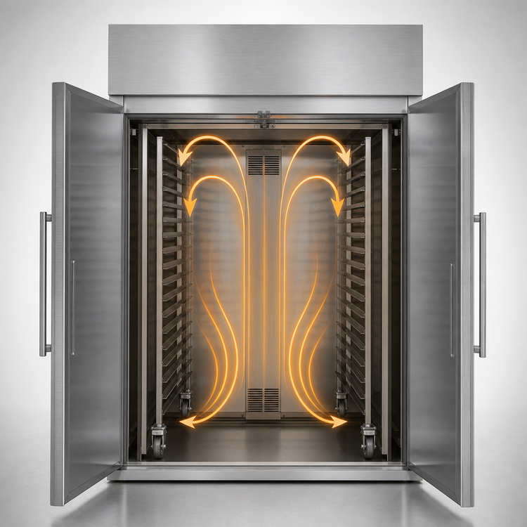 Product image #4 for Doyon KDP12 Knock Down Roll-In Proofer Cabinet, One-Section, 2 Double Side-Load Rack Capacity