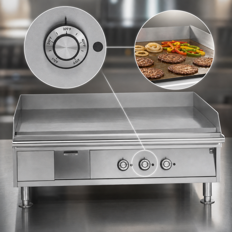 Product image #5 for Lang Marine Heavy Duty Electric Countertop Griddle with 36-Inch x 23-Inch Cooking Surface