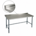 Thumbnail image #4 for BlendPort Deluxe Series 84 x 30-Inch Stainless Steel Underbar Work Table with Rear Upturn and Galvanized Tubular Base