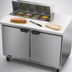 Thumbnail image #5 for Beverage-Air Two-Section Sandwich Prep Table Refrigerated Counter, 48-Inch, 2-Door, 8-Pan Capacity
