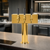 Thumbnail image #4 for Micro Matic T-Style Countertop Air-Cooled Draft Beer Tower with 3 Brass Faucets, PVD Brass Finish