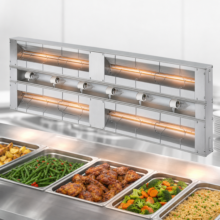 Product image #4 for Hatco Glo-Ray 36-Inch Lighted Double Infrared Strip Heat Lamp Food Warmer