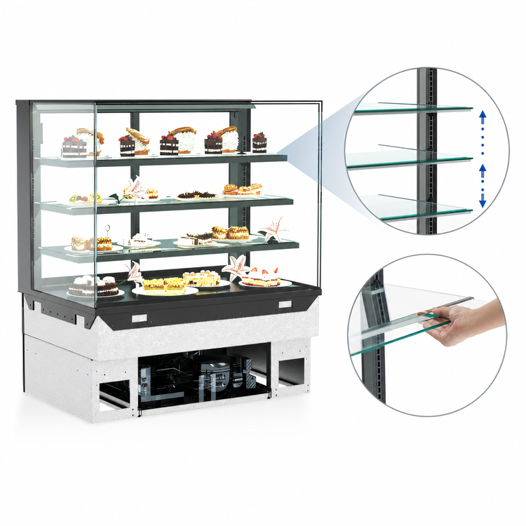 Product image #4 for Structural Concepts Reveal® NE4835RSV Full-Service Refrigerated Slide-In Deli Case, 47-3/4" W x 33" D