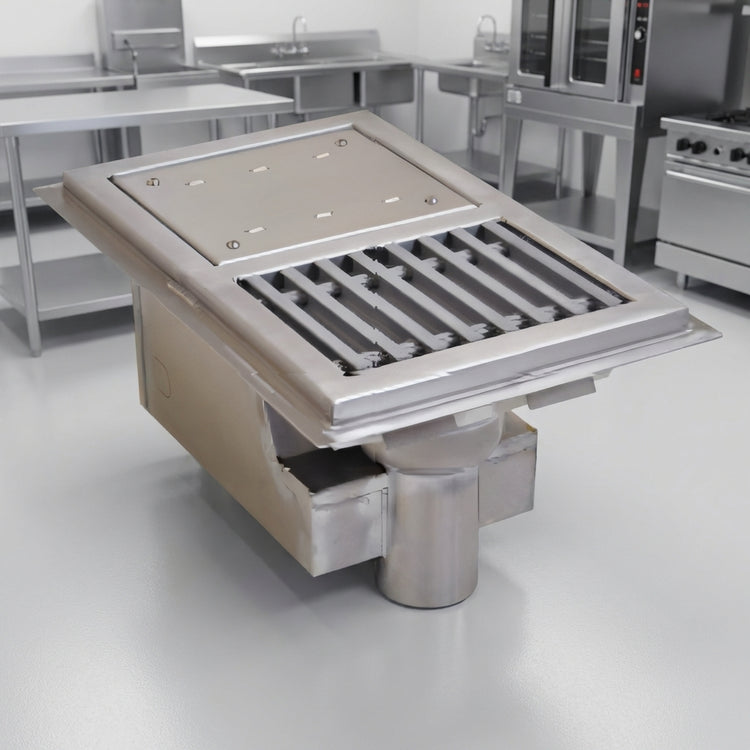 Product image #3 for Eagle Group ASWTFT-1260-SG Anti-Splash Cool Trough Water Tempering System with Grated Floor Drain