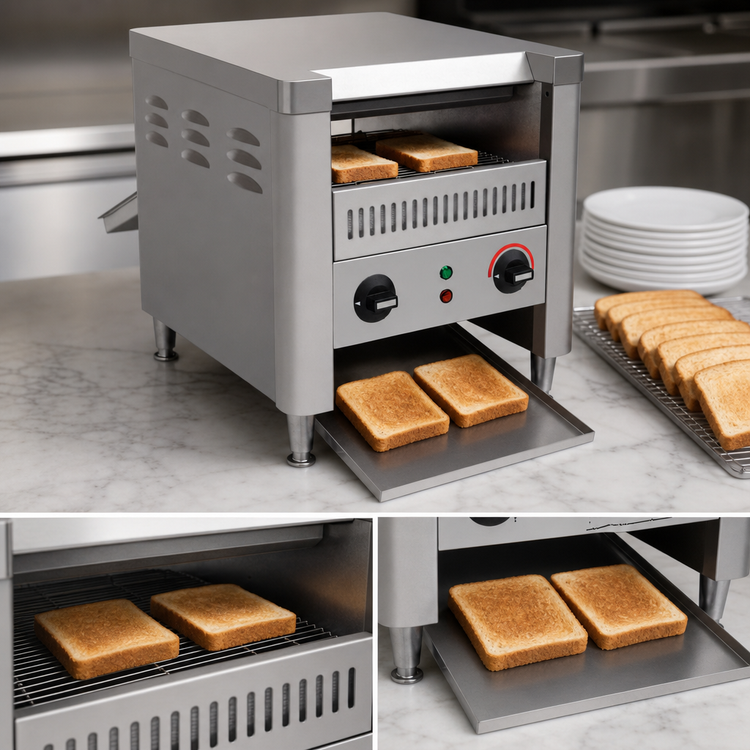 Product image #4 for Eurodib Commercial Conveyor Toaster, 300 Slices per Hour, 120V