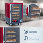 Thumbnail image #4 for Metro C5 Insulation Armour C535-MFC-4 Half-Height Mobile Heated Holding & Proofing Cabinet, Moisture Control, 8 Sheet/16 Hotel Pan Capacity