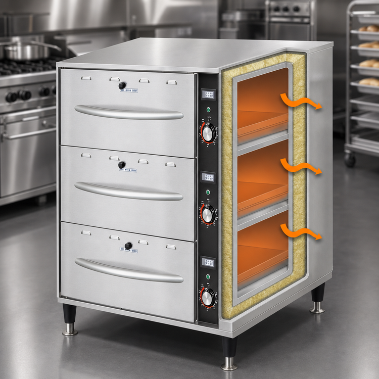 Product image #4 for Castle 3-Drawer Freestanding Insulated Food Warming Drawer