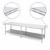 Thumbnail image #4 for 84-Inch Stainless Steel Work Table with Adjustable Undershelf, 30-Inch Deep