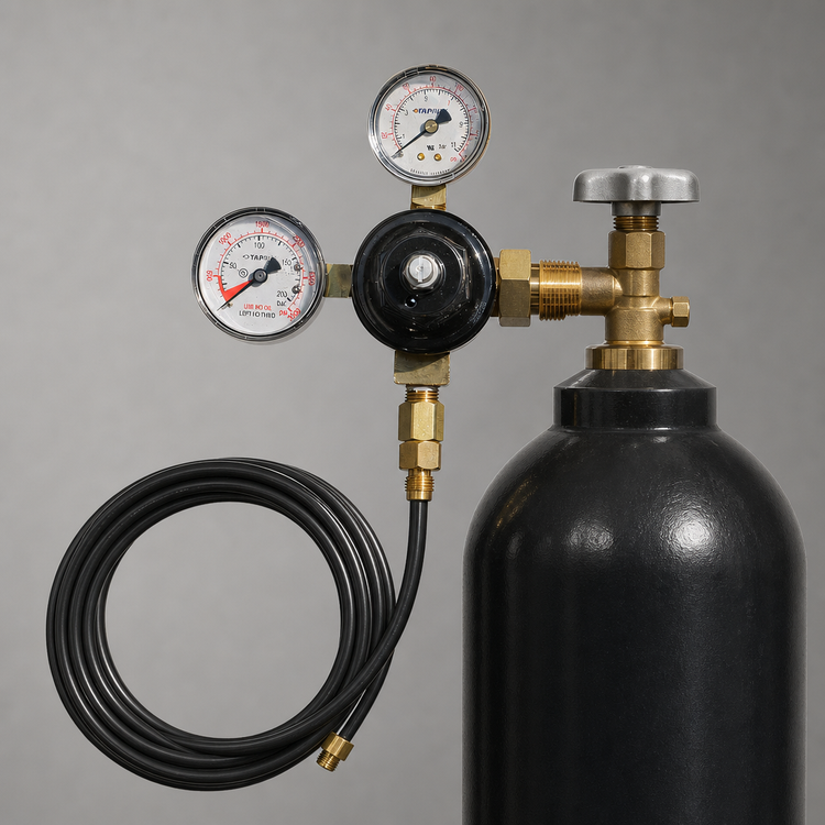 Product image #4 for Glastender High Pressure Tank-Mount Nitrogen Regulator Kit with Double Gauge and 50-Foot Tubing