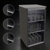 Thumbnail image #4 for Glastender Stationary Open Front Back Bar Glass Storage Cabinet, 18