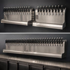 Thumbnail image #4 for Perlick Corporation 4076DN19 19-Faucet Modular Wall-Mount Glycol-Cooled Draft Beer Dispensing Tower, Stainless Steel, Bottom Exit