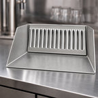Thumbnail image #4 for Micro Matic USA DP-420D Surface-Mount Stainless Steel Drip Tray Trough with Louvered Screen, 1/2-Inch Drain, 9 x 6-1/2 Inches