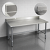 Thumbnail image #4 for Deluxe Series 84-Inch x 24-Inch Stainless Steel Work Table with 4-1/2-Inch Backsplash and Galvanized Tubular Base