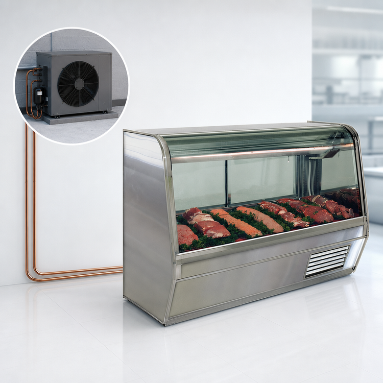Product image #4 for Howard-McCray 50-Inch Remote Endless Design Red Meat Service Case with LED Lighting, Stainless Steel