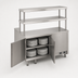 Thumbnail image #4 for Randell Modular Chef Service Counter Left Chef-Side Section, 50-1/2 Inch, Plate Storage Cabinet, Double Overshelf