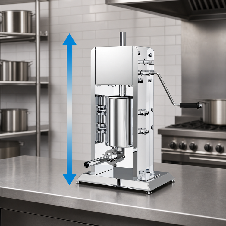 Product image #4 for Omcan USA Manual Vertical Stainless Steel Sausage Stuffer, 7 lb Capacity