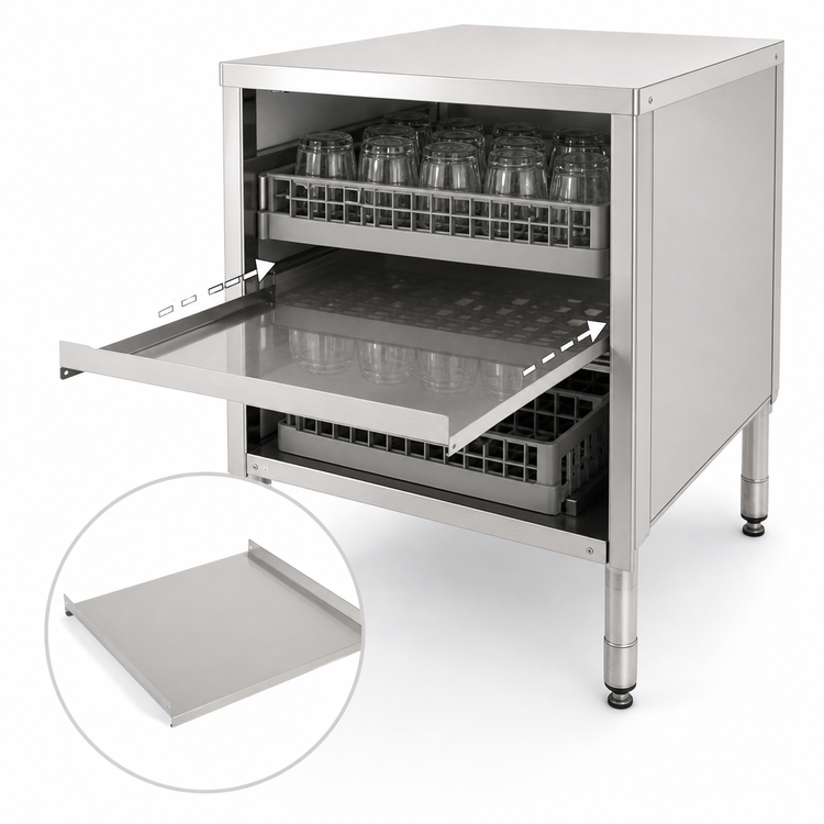 Product image #4 for John Boos Underbar Glass Rack Shelf, 21 x 19-3/4 x 1 Inch, Stainless Steel