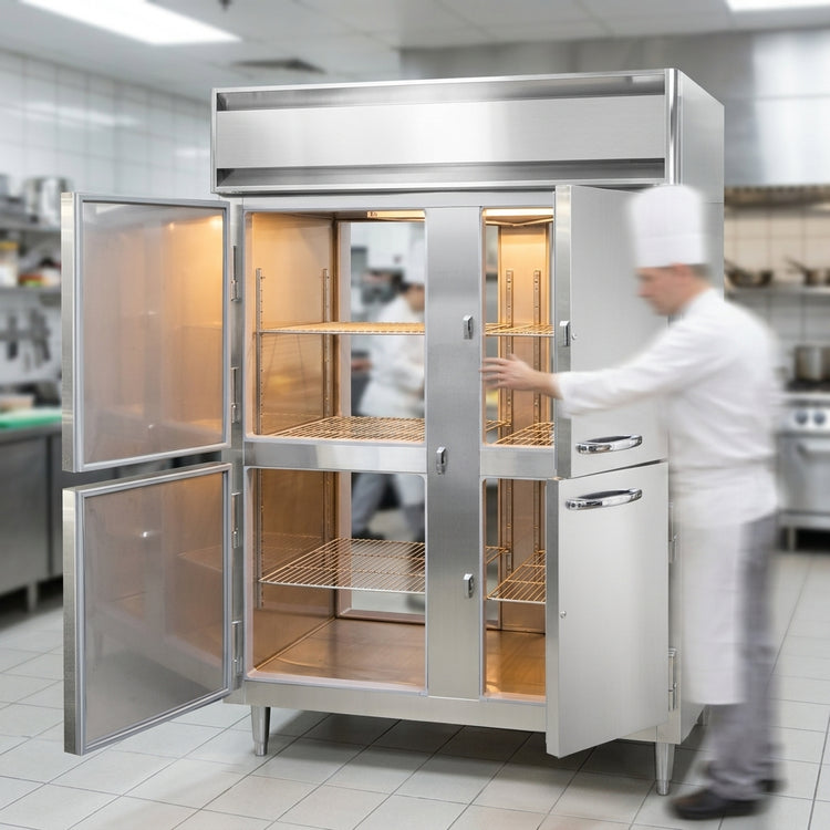 Product image #3 for Continental Refrigerator Designer Line DL2WE-SS-PT-HD Extra Wide Pass-Thru Two-Section Heated Holding Cabinet