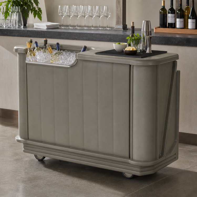 Product image #4 for Cambro Cambar Economy Portable Beverage Bar with 80 lb Ice Sink, 67-1/2 x 28-1/2 x 47-1/2 Inch, Granite Sand
