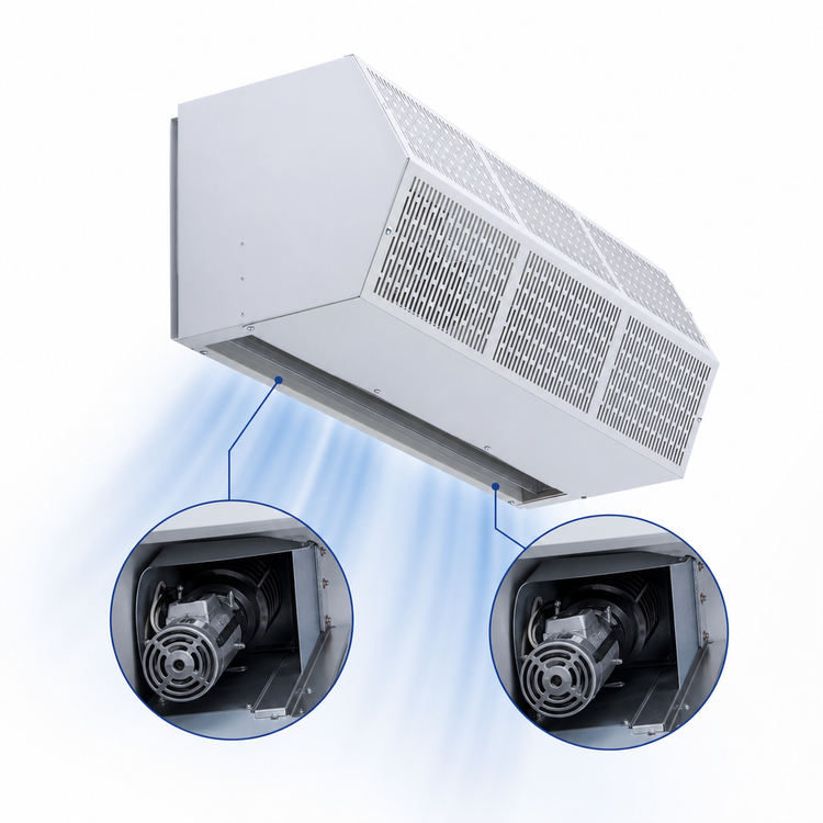 Product image #4 for Berner Commercial High Performance 10 Ambient Unheated Air Curtain, 120-Inch, 2-Motor