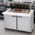 Thumbnail image #5 for Turbo Air PRO Series 60-1/4 Inch 2-Section Sandwich/Salad Mega Prep Table with Work Station, 12-Pan Top, Rear-Mounted Self-Contained Refrigeration