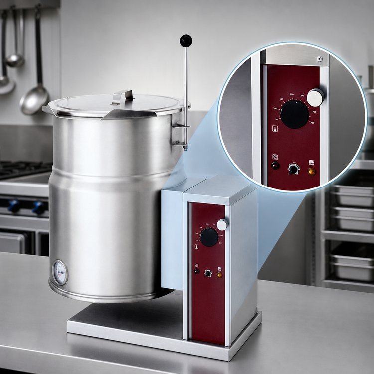 Product image #4 for Crown EC-12TW 12 Gallon Countertop Electric Tilting Kettle