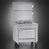Thumbnail image #4 for Southbend Platinum 32-Inch Gas Sectional Range with Full-Width Graduated Hot Top and Convection Oven Base