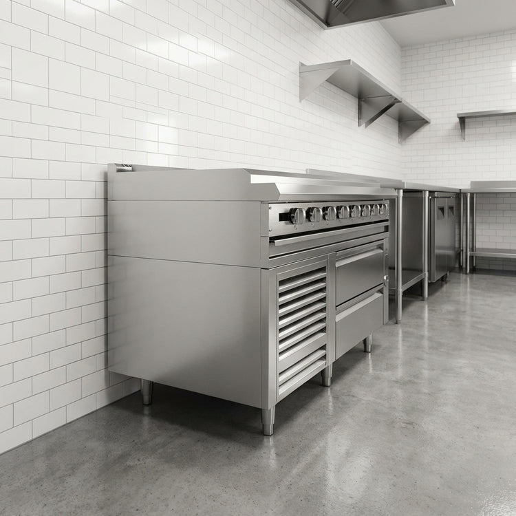 Product image #3 for Titan JFLH-02S-T-48 Fire & Ice 48 Inch Self-Contained 2-Drawer Freezer Base
