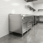 Thumbnail image #3 for Jade Range (Middleby) Titan JFLH-02S-T-48 48-Inch Self-Contained Freezer Base with 2 Self-Closing Drawers