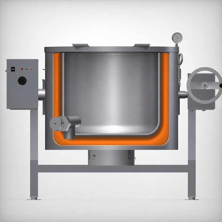 Product image #4 for AccuTemp Edge Series 30-Gallon Self-Contained Gas Tilting Steam Kettle with Full Jacket and 316 Stainless Steel Liner